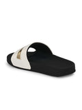 BUCIK Women's Synthetic Leather Slip-On Casual Sliders