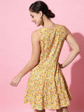 TRENDARREST Women's Stylish Printed Short Dress