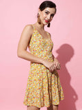 TRENDARREST Women's Stylish Printed Short Dress