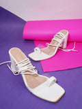 Transparent Block & Strappy Heel Sandal For Women's