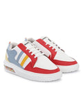 Airbell Synthetic Lace-ups Casual Sneaker for Men's (Red)