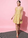 TRENDARREST Women's Stylish Printed Short Dress