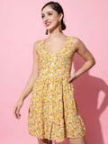 TRENDARREST Women's Stylish Printed Short Dress
